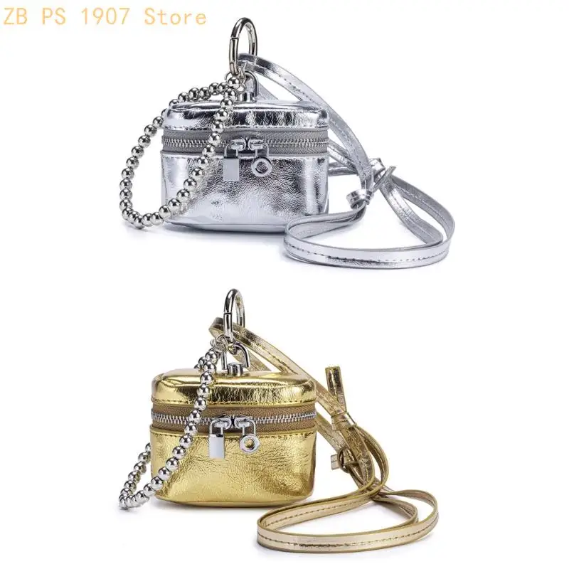 

Delightful Coin Keychain Waterproof Small Bag Small Wallet Pendant Leather Texture Suitable for Daily Adventures 55KA