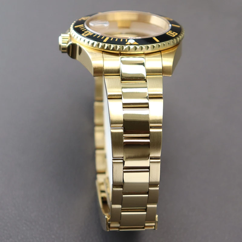 Gold 20mm Edelstahl armband 40mm Herren uhr gehäuse für Seiko nh35 nh34/36/38 eta 28,5 miyota Uhrwerk mm U-Boot