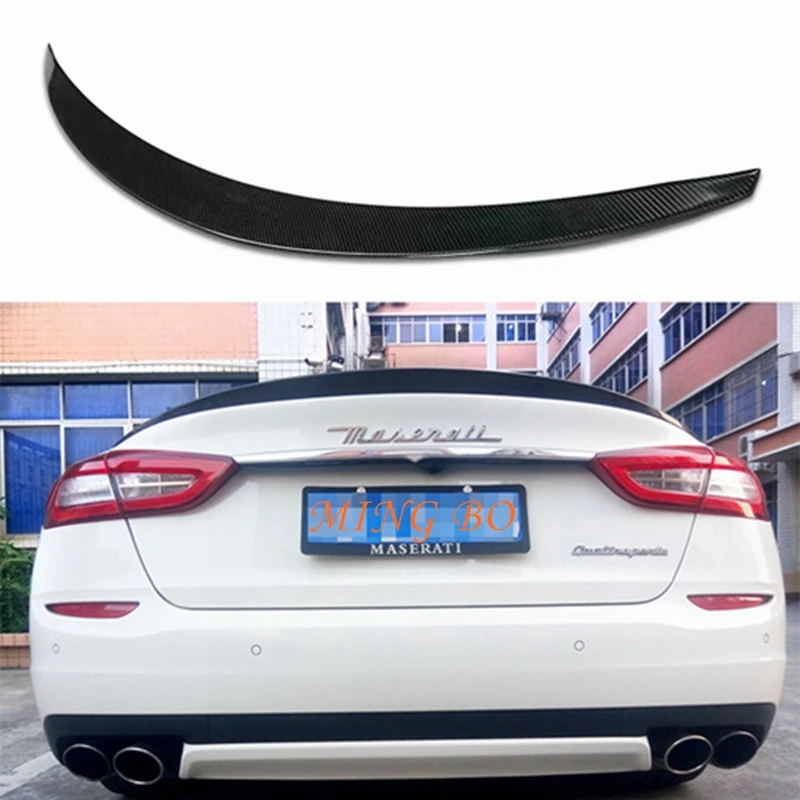 

FOR Maserati Quattroporte P style Car Styling Carbon Fiber FRP Rear Spoiler Trunk Wing 2013 2014 2015 2016 2017 2018