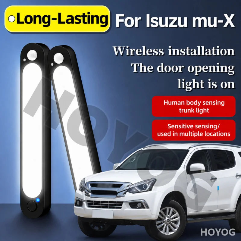 For Isuzu mu-X 2013-2026 Car Trunk Light LED Lamp Motion Sensor Magnetic USB Rechargeable Boot Cargo Light SUV Interior Cabin