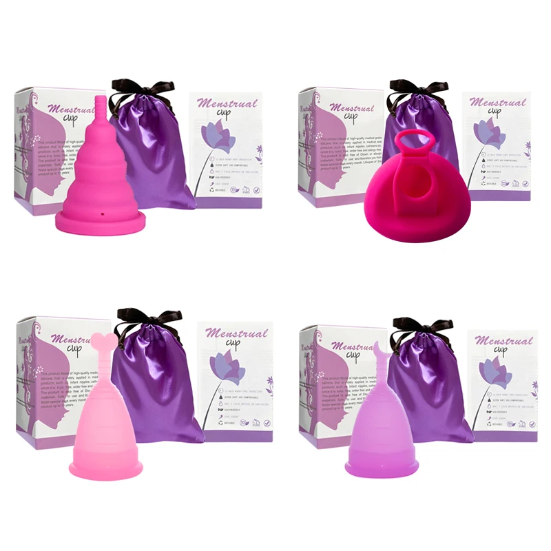 1pcs Reusable Menstrual Cup Medical Silicon Period Cup Storage Case Menstrual Disc Menstruation Bowl Health women Menstrual Cup