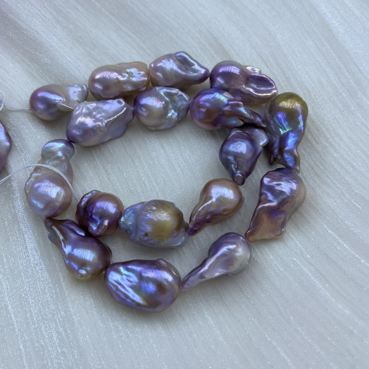 Premium AAAAA 15-20mm Irregular Tail Purple Freshwater Pearls Loose Beads High Luster Raw Material For Custom Jewelry Craft
