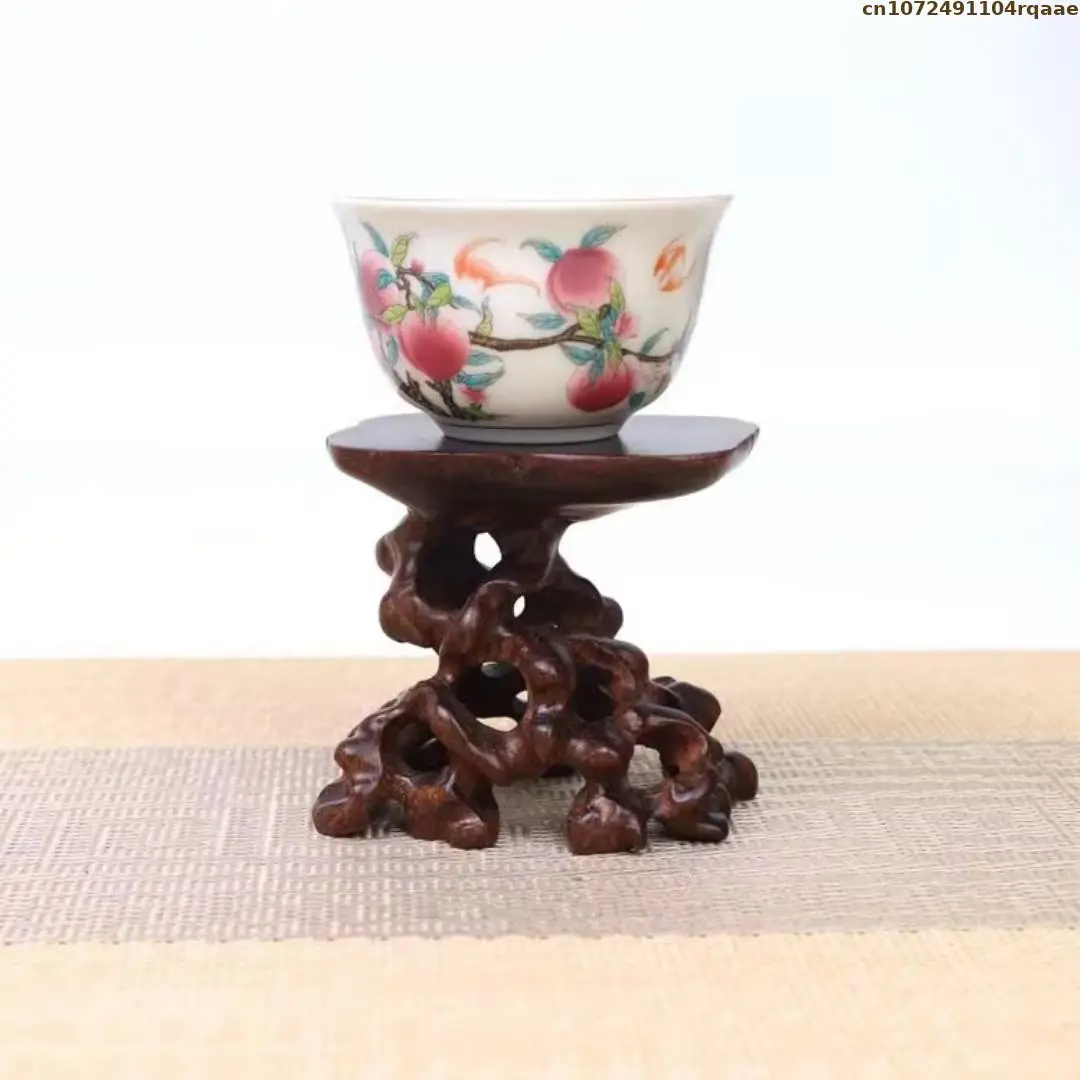 

Root Carving Style Display Stand Miniature Figurine Base Hollow Out Decorative Pedestal For Home Office Decor Vase Bonsai Base