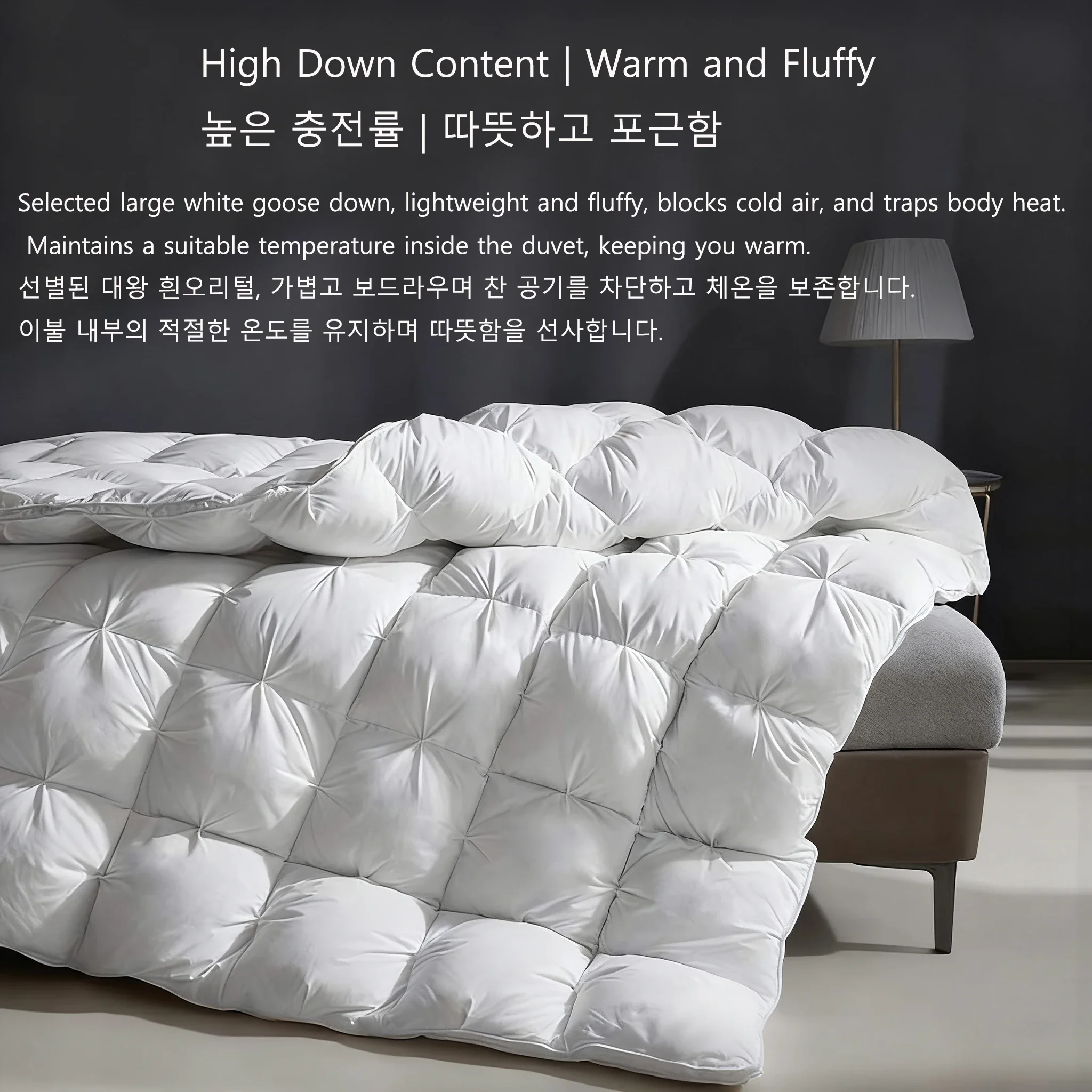 Duvets 95% Goose Down Comforter Down Quilt King Size Comforter Chunky Thick Heavy Luxury Bedding Set Bed Duvets For Winter