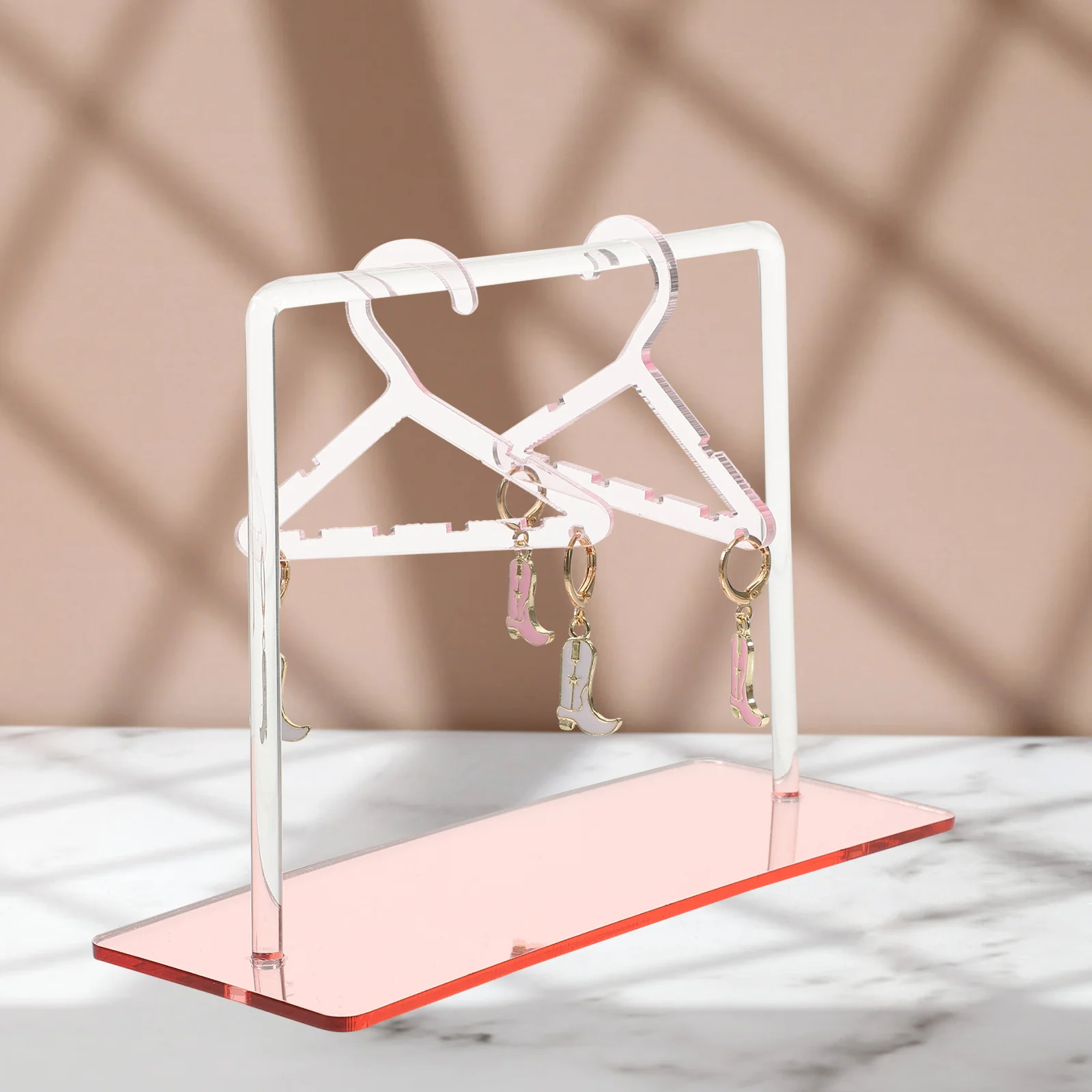 

1 комплект, акриловый органайзер для сережек, подставка для ювелирных изделий, вешалка для ожерелья, прочная настольная стойка для хранения, вешалка для ювелирных изделий, органайзер