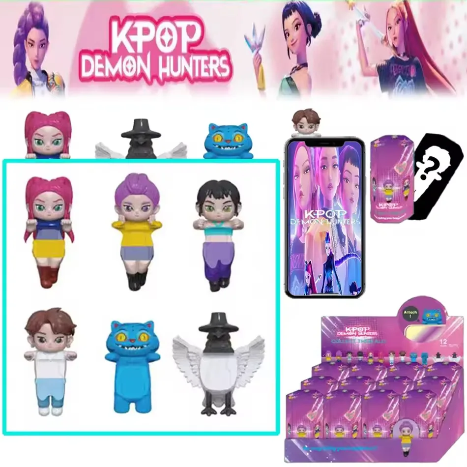 Caja ciega K pop Demon Hunters, adornos de figuras de Anime, muñecos, Fans, regalo para niños, caja ciega aleatoria, superventas, 2025