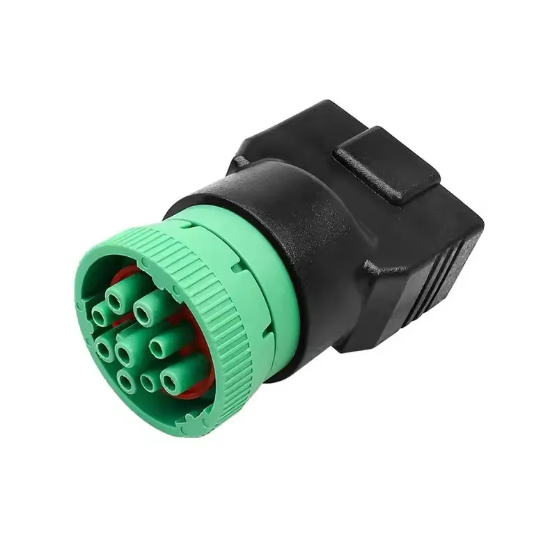 

9-контактный J1939 к J1962 16-контактный разъем адаптера OBD2 OBDII для тяжелых грузовиков, автомобильные аксессуары, адаптер для грузовиков
