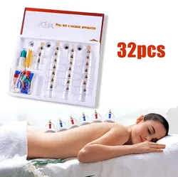 32 Pieces Professional Vacuum Acupuncture Cupping Thickened Vacuum Cupping Device Relieves Muscle And Joint Pain During Cupping