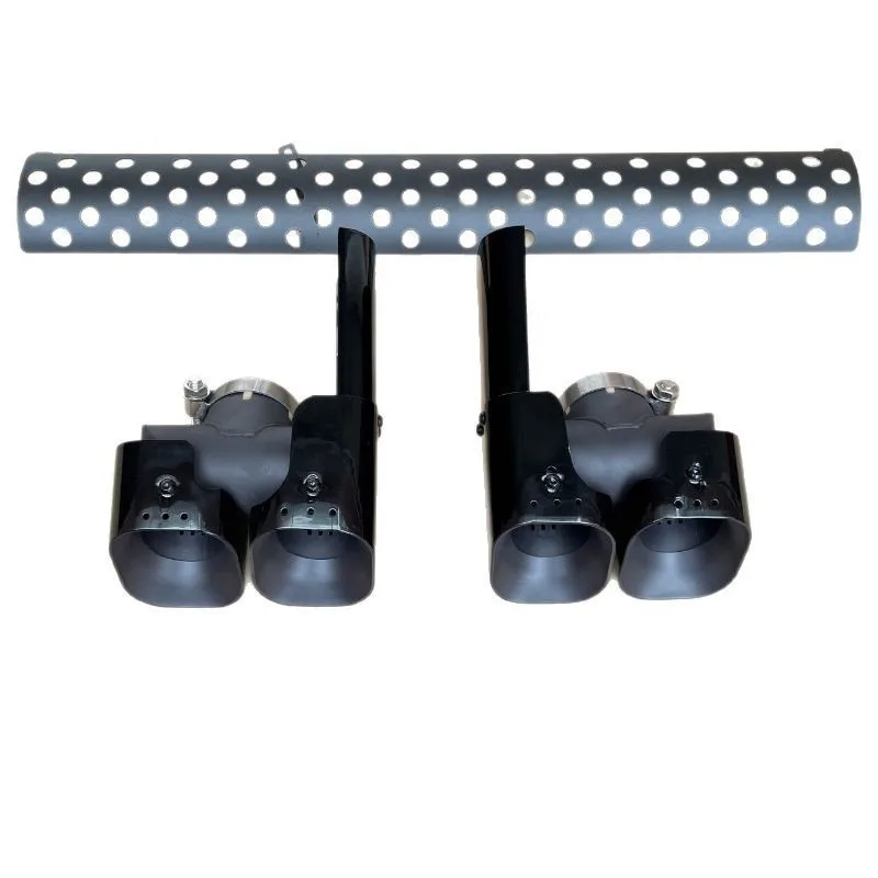 

Suitable for Land Rover Defender Tail Throat Modified Black Kane Quad Tail Throat Square 90 110 130 Exhaust Pipe