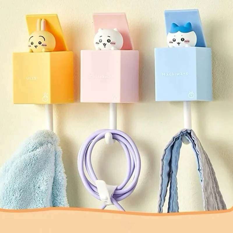 Niedlicher Chiikawa Teleskophaken, bohrfrei, starke Tragfähigkeit, Schlüsselanhänger für Regenschirm, Schultasche, Taschenanhänger, Alltagsgeschenk – Detail 3