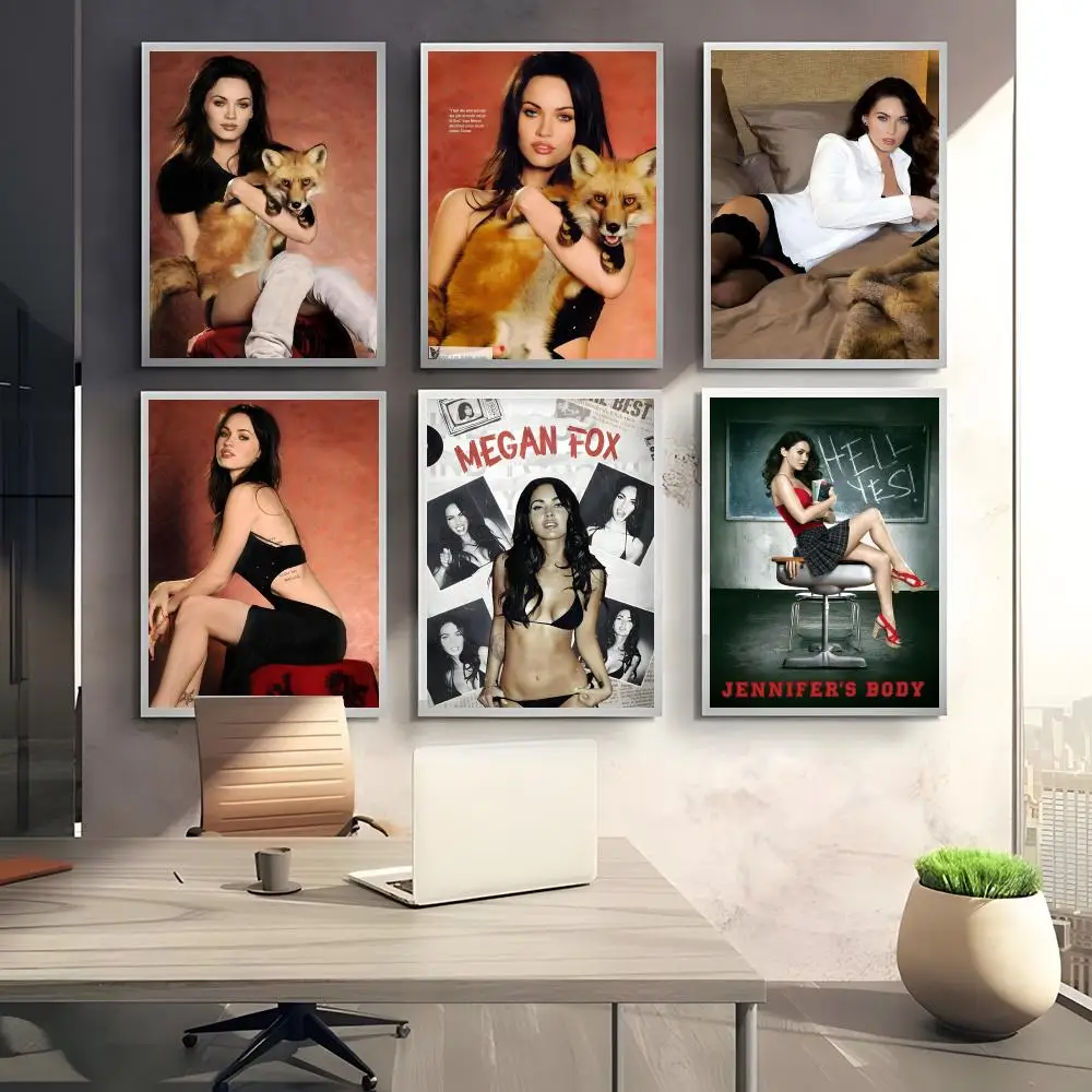Actor M-Megan Fox Poster Perfect Sticker Self Adhesive Art Designed for Home Dining Office Spaces