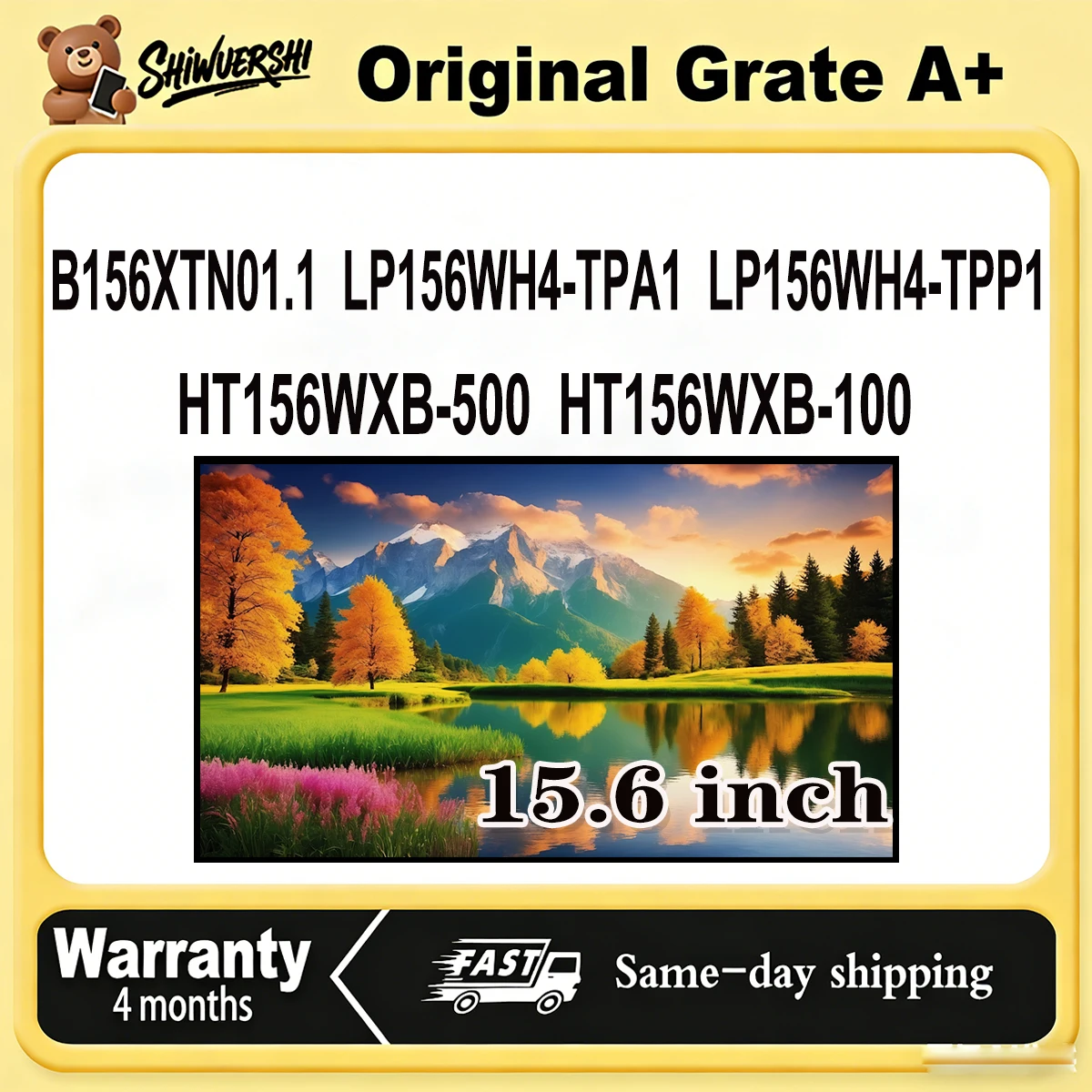 

Original New A+ 15.6 inch Thick Laptop Lcd Screen Panel B156XTN01.1 LP156WH4 TPA1 LP156WH4 TPP1 HT156WXB 500 HT156WXB 100 60Hz