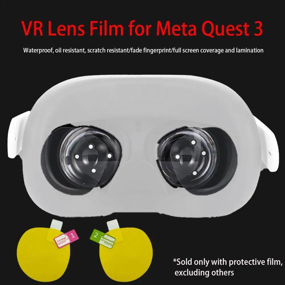 For Meta Quest 3 Lens Film VR Screen Protectors Film Headset Helmet Anti Scratch Lens Protector Cover VR Glasses For Meta Quest3