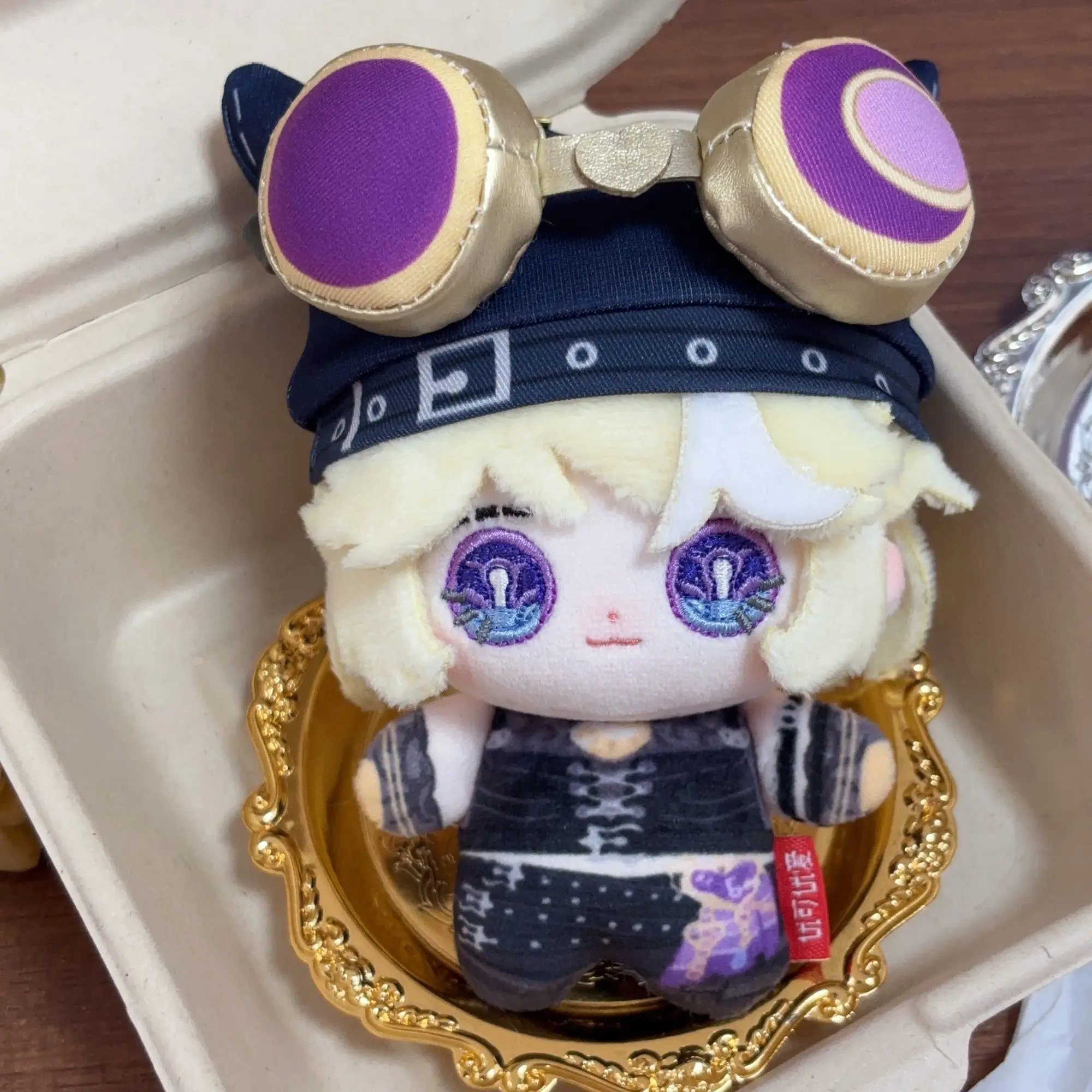 10cm Game Identity V Mechanic Lock Core Stuffed Doll Plushie Tracy Reznik Backpack Pandents Keychain Doll Plush Toys Xmas Gifts