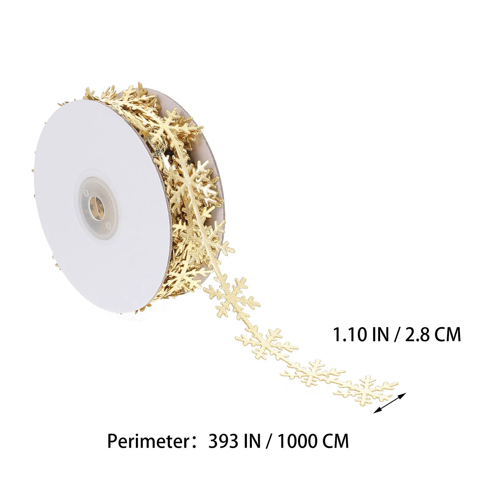 1 قطعة الذهب والفضة البوليستر ندفة الثلج الشريط الزخرفية الشريط لعيد الميلاد هدية التفاف حفل زفاف DIY بها بنفسك لوازم الحرفية