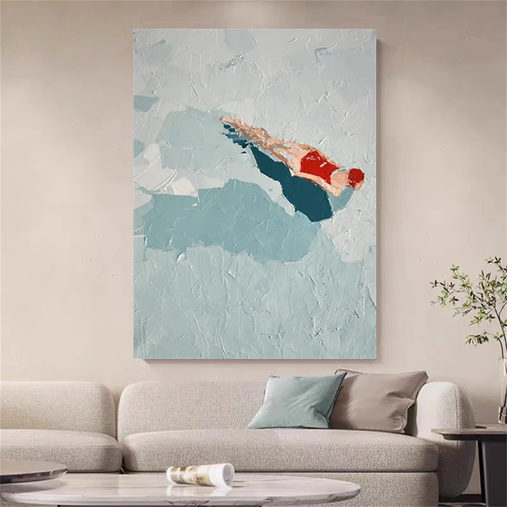 

Nordic Home Wall Decor Art 100% Handmade Oil Painting On Canvas Artwork Hanging Pictures For Living Room Entrance Bedroom Mural