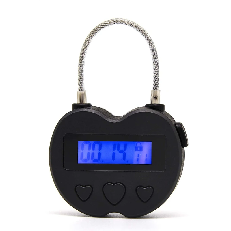 

Smart Time Lock LCD Display Time Lock Multifunction Travel Electronic Timer, Waterproof USB Rechargeable Temporary Timer Padlock