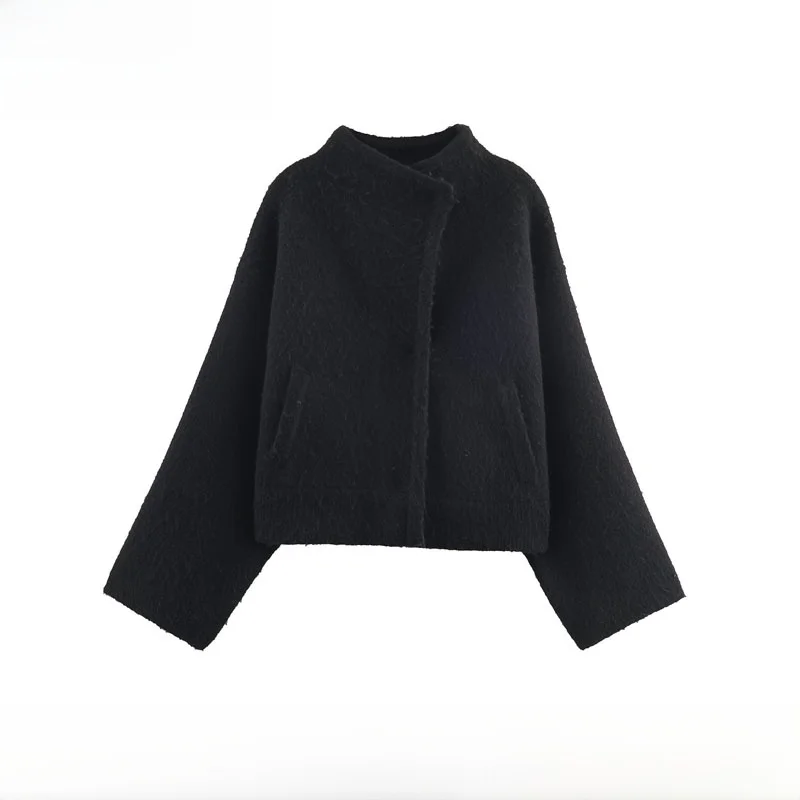 

Faionable трикотажная куртка-пилот, двубортная верхняя одежда, женское осенне-зимнее новое поступление, теплое пальто из полиэфирного волокна