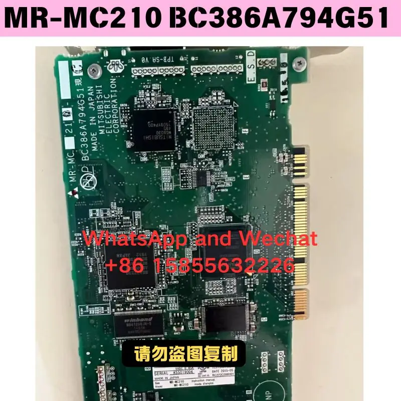 Used OEM disassembled parts Control card MR-MC210 BC386A794G51 Functional test OK Quick delivery