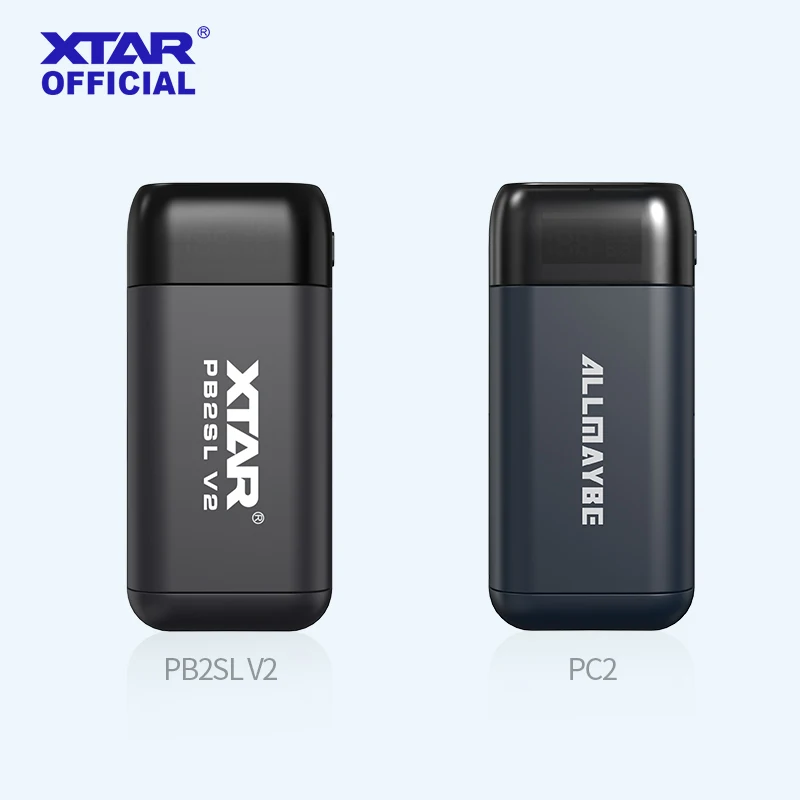 XTAR PB2SL V2 Battery Charger QC3.0 Smart Charge Type C USB DIY Power Bank 18650 20700 21700 Rechargeable Portable Charger