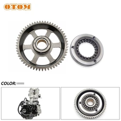 OTOM Motorcycle Engine Starter Overrunning Clutch Drive Gear Set For ZONGSHEN CBS300 ZS174MN-3 BSE FXMOTO BRZ Enduro Dirt Bikes