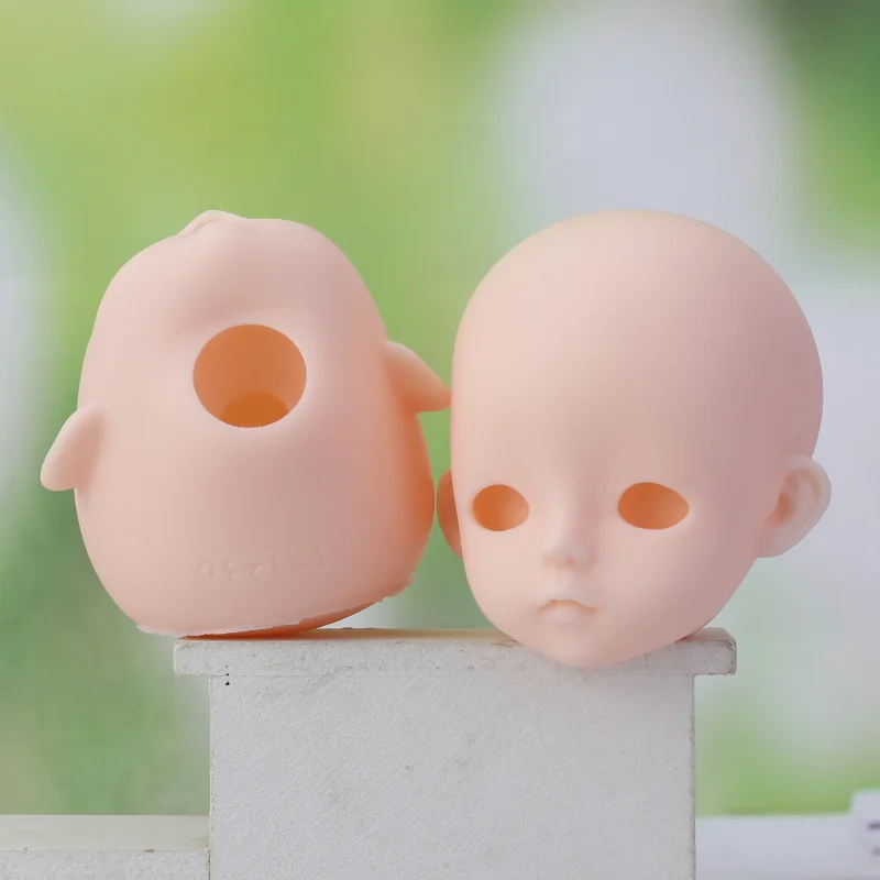 28cm Boy Doll Head Practice Makeup Toy for Girls 1/6 Bjd Doll Head Accessories with Eyes No Makeup  Not Include Body