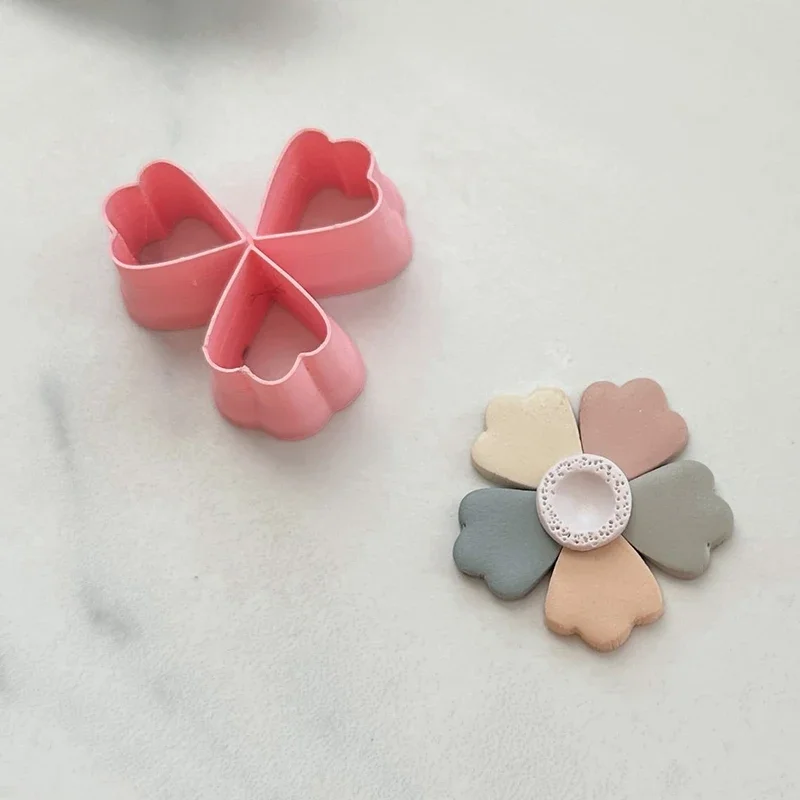 Soft Pottery Plant Shape Earrings Polymer Clay Cutters DIY Flower Earring Clay Molds Handmade Earring Jewelry Pendant Clay Tools