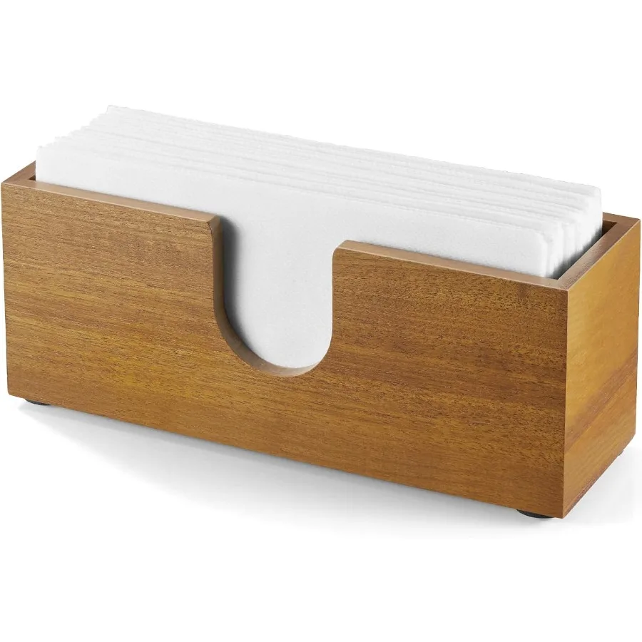 

Guest Towel Holder for Bathroom Acacia Wood Upright pkin Holder for Kitchen Dining Table Disposable Paper Hand Towel Holder pki