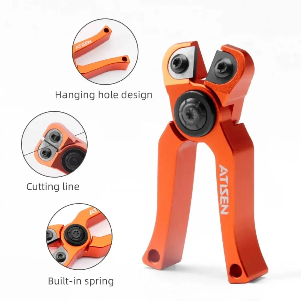 التنغستن الصلب رئيس خط الصيد القاطع مع ثقب معلق المدمج في الربيع إغراء المقصات مقاوم للماء خط الصيد الصغير قطع