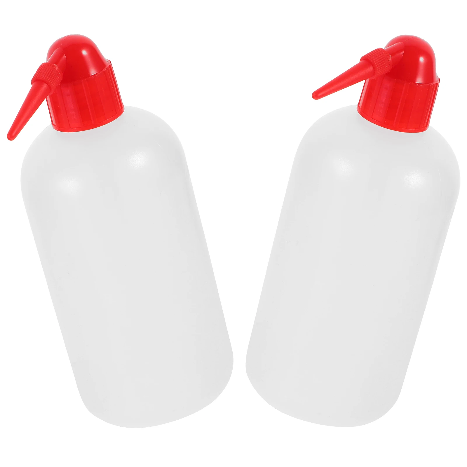 

2 Pcs Rinse Jug Cleaning Bottle Washing with Scale Pe Small Bottles for Liquid Narrow Mouth