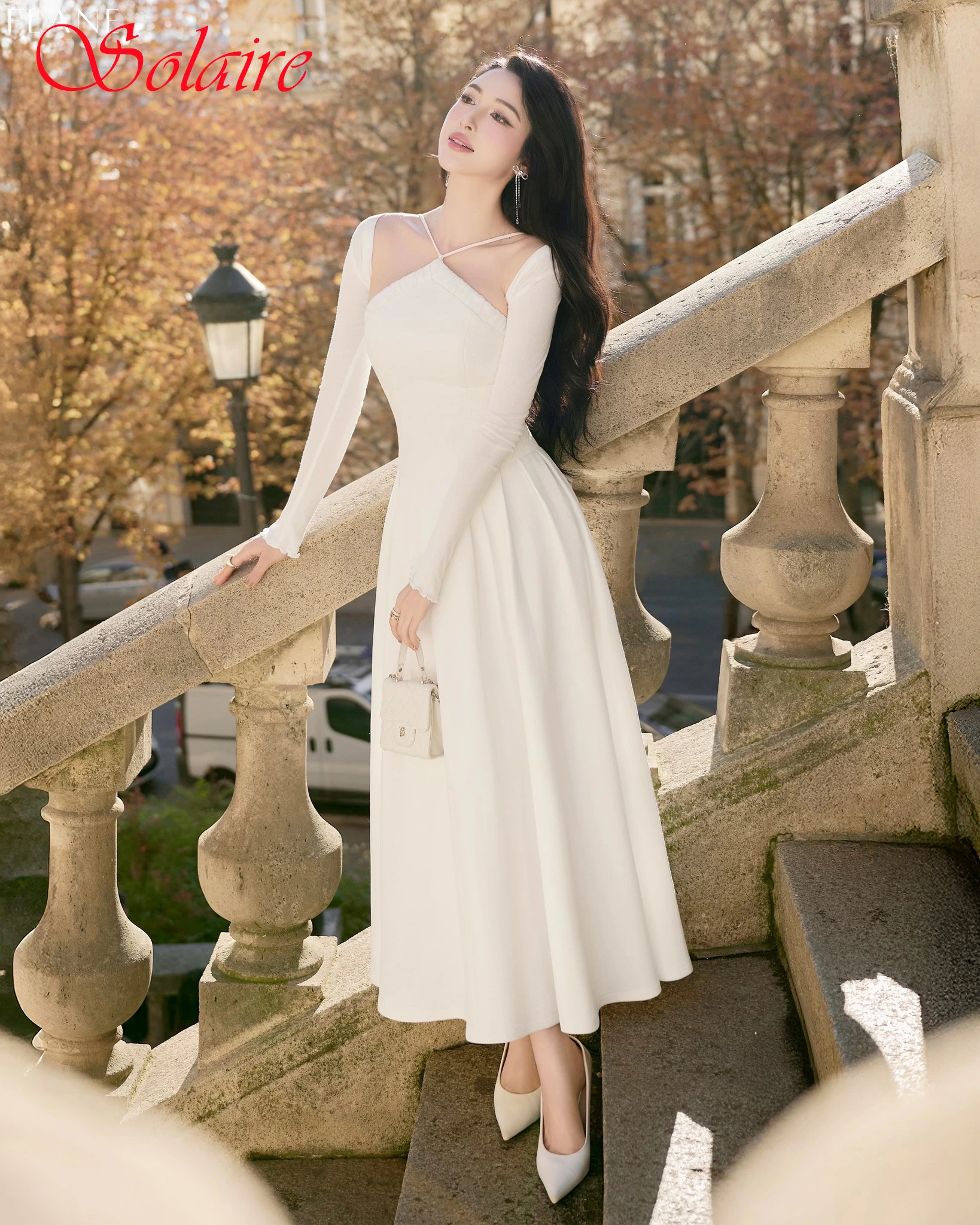 تخصيص ألف خط الخامس الرقبة طويلة الأكمام فستان سهرة أنيق الحديثة عالية الجودة فساتين المشاهير موضة فستان حفلة موسيقية حساسة #3