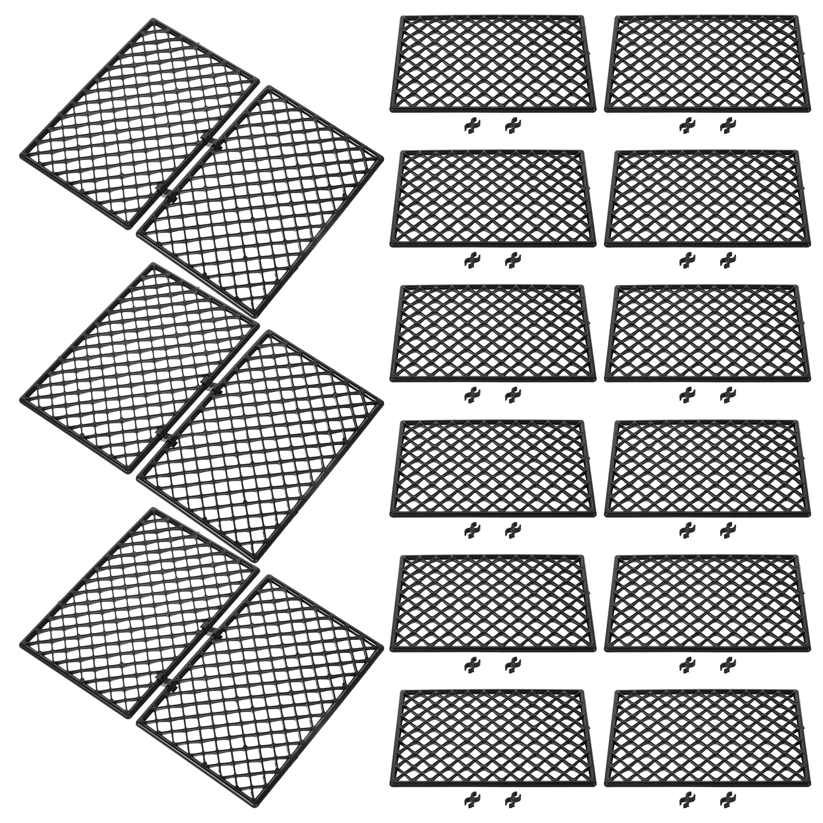 30 szt. Panel siatkowy do garażu na samochody RC, wyścigi, mini parking, wytrzymały materiał, łatwy montaż, pilot do RC