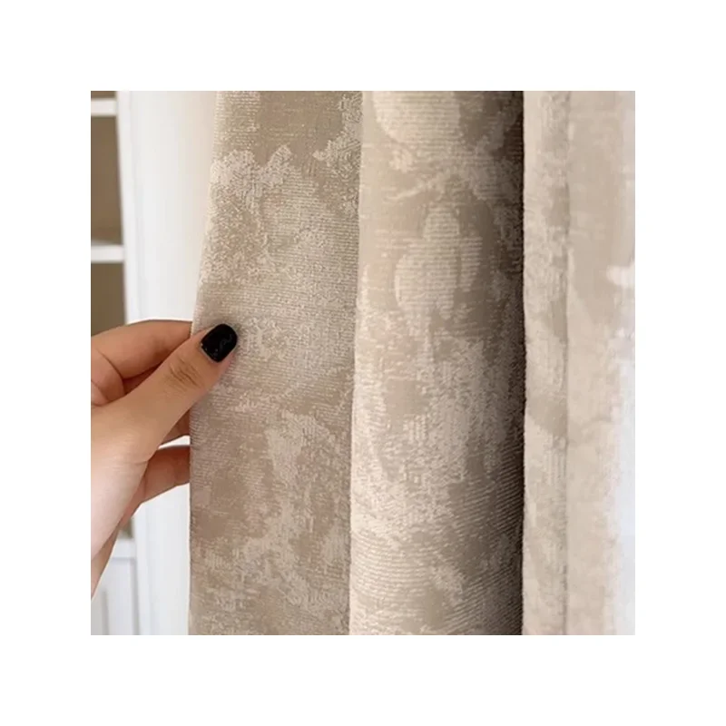 

French Medieval Chenille Blackout Curtains for Living Room Bedroom and Dining Room Light Luxury Downton Abbey Lace Cloth