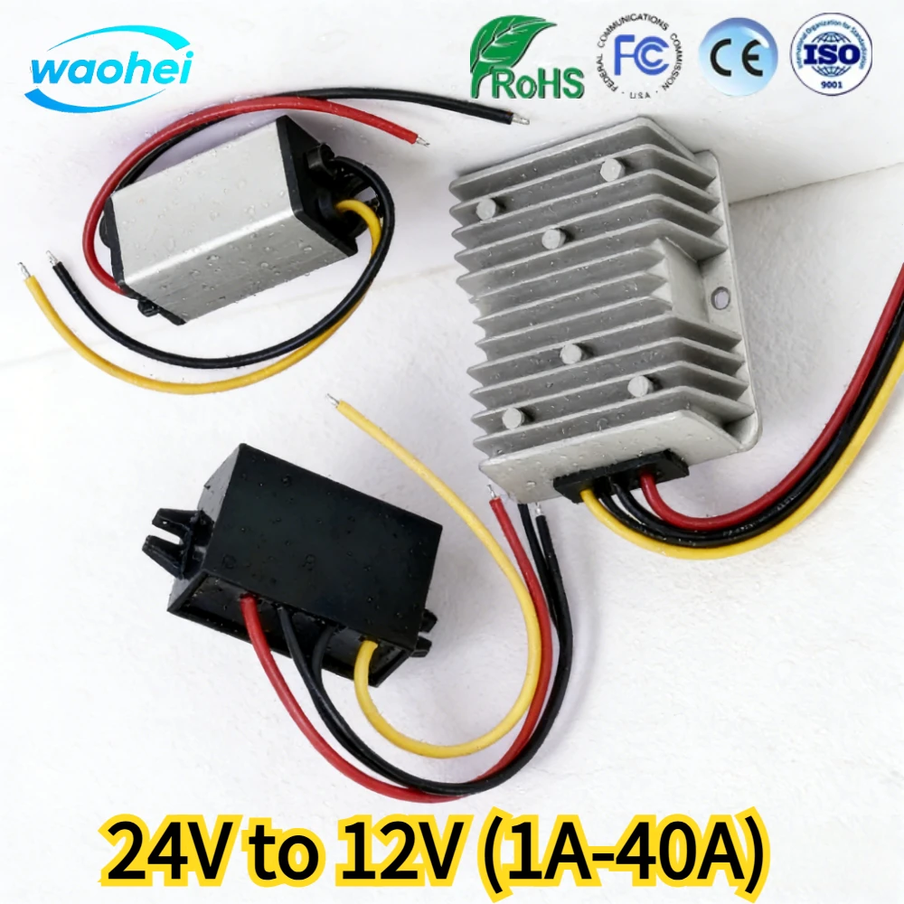 24V to 12V 1A to 40A DC Converter Step Down Voltage Stabilizer Buck Regulator Transformer 24 Volt to 12 Volt CE Certified