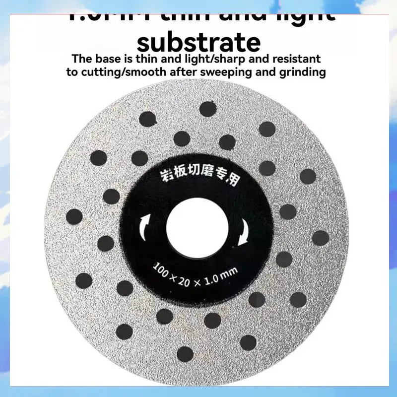 

5PCS Dia 100Mm Rock Grinding Cutting Disc Ultra-Thin Saw Blade Multi Hole Disc Marble Tile Glass Cutter Plate-[A22I]