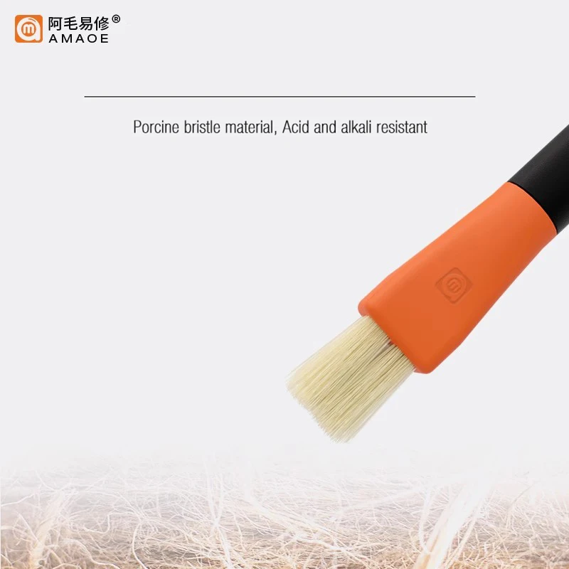 AMAOE Replaceable Double-Head Cleaning Brush Anti-Static Brush for Mobile Phone Computer Motherboard CPU IC Cleaner Repair Tools
