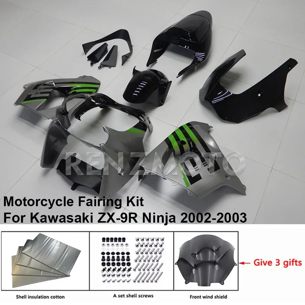 Acessorios Para Moto Fairing ABS Plastic Body Kit Set For Kawasaki Ninja ZX-9R 2002-2003 Full Decoration Guard Plate K0918-106a