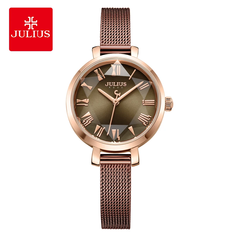 Julius Korean Style Fashion Trendy Bracelet Mesh Strap Quartz Women's Watch Female Student Watch Gifts For Woman 1019