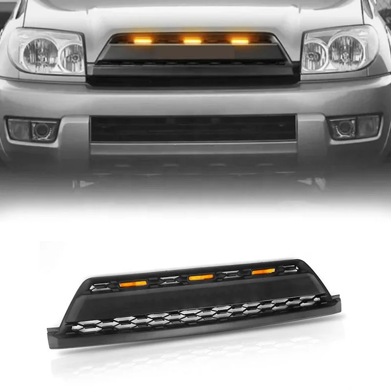 ABS 2002 2003 2004 2005 Front Pro Mesh Grille with LED Light for Toyota 4Runner for TRD Grille