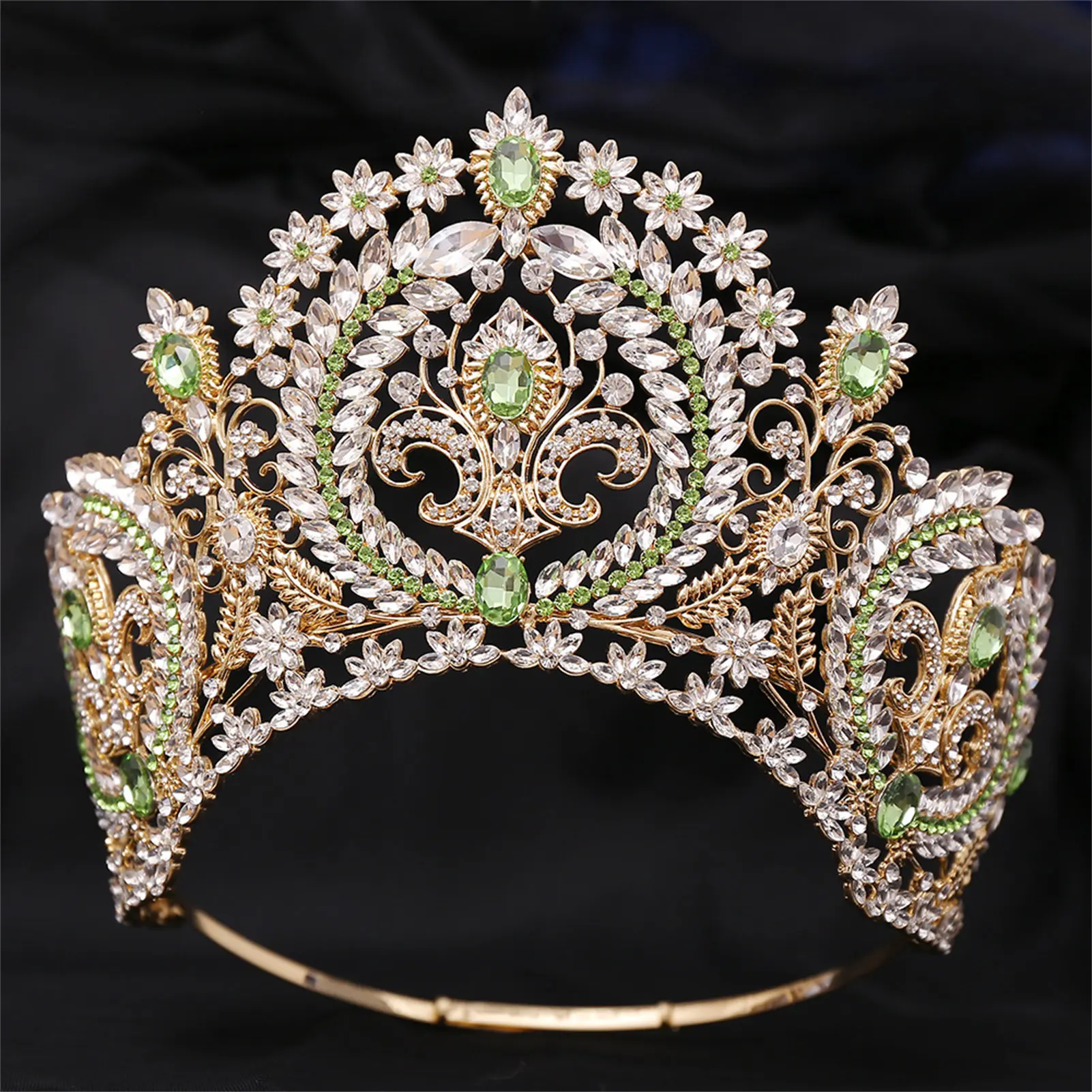 

Wedding Crown Rhinestone Headband Full Glittering Hollow Tiaras Bridesmaid Party Headpiece Luxury Engagement Hair Jewelry Gfits