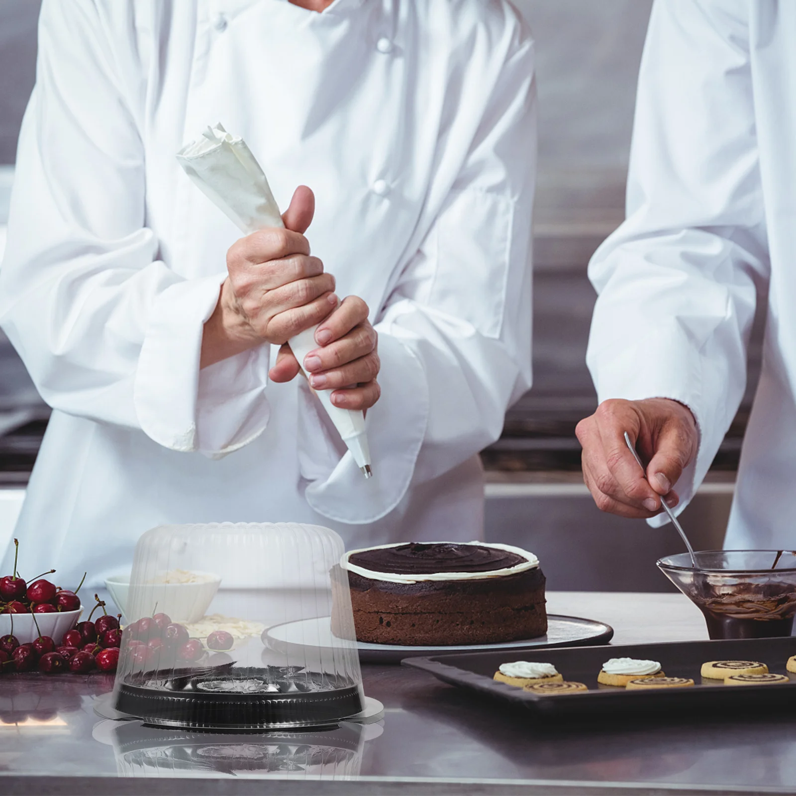 

10Pcs Cake Cheese Storage Boxes Clear Plastic 4Inch Food Container for Cupcake Baking Packaging Lid Protection