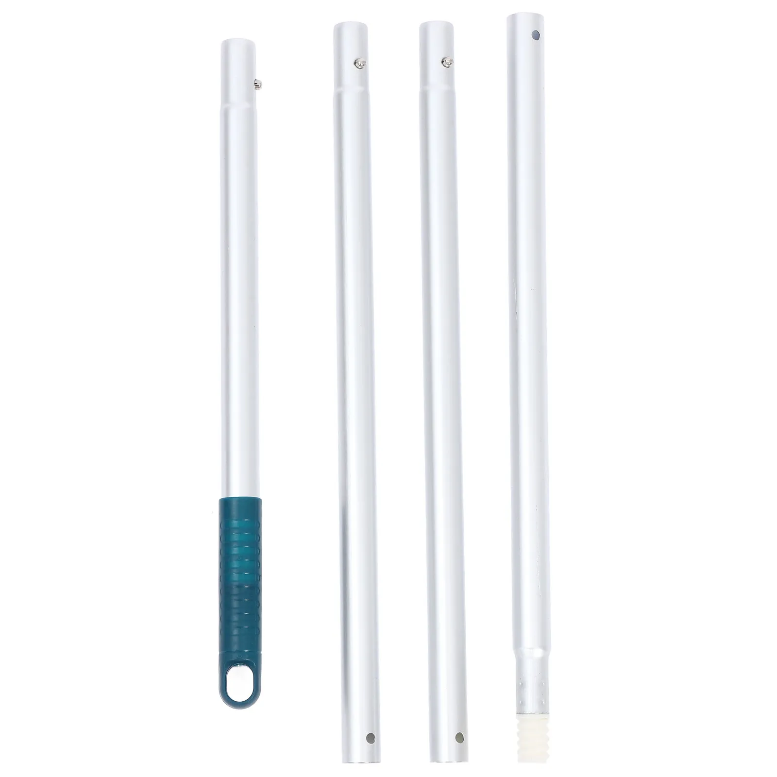 

1Set Extension Aluminum Rod Universal 4-Section Detachable Mop Handle Replacement Stainless Steel Metal Mop Pole for Floor