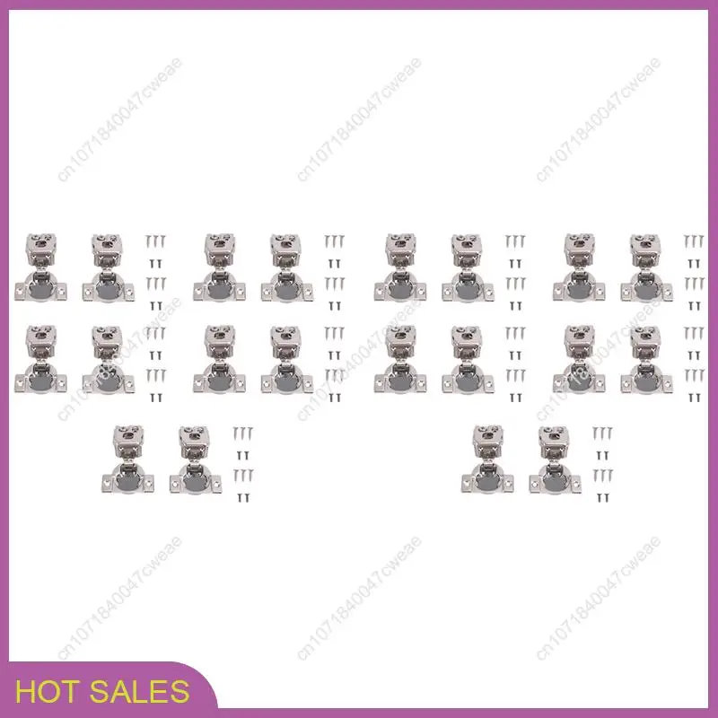 

20 Pack 1-1/4 Inch 3D Overlay Soft Close Concealed Hinges For Face Frame Door, Control Closing Speed,105° Open Angle-A98U