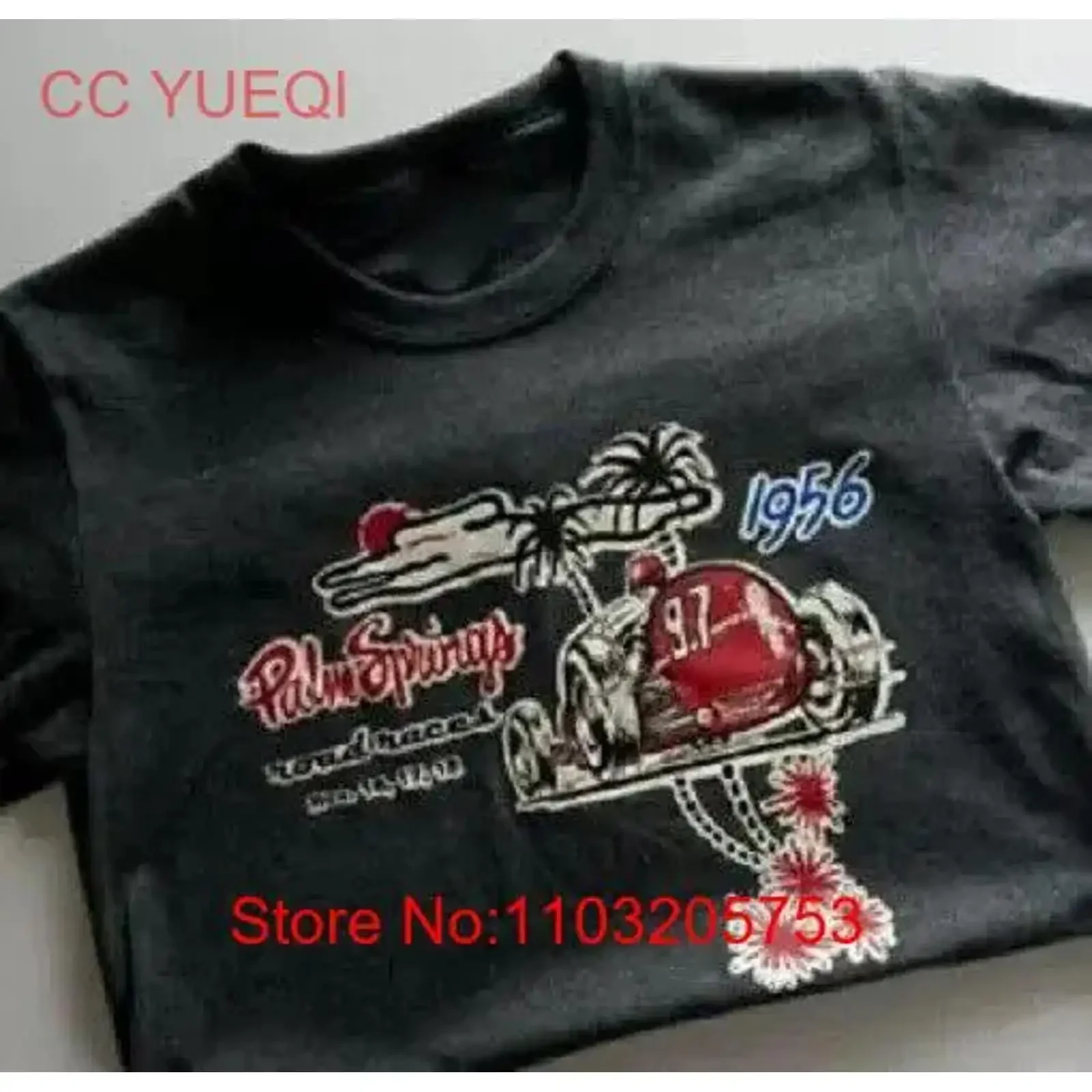 

Palm Springs Road Races 1956 Vintage Style Racing Rat Rod Hot T Shirt vintage Washed Versatile Breathable Stylish Stretched