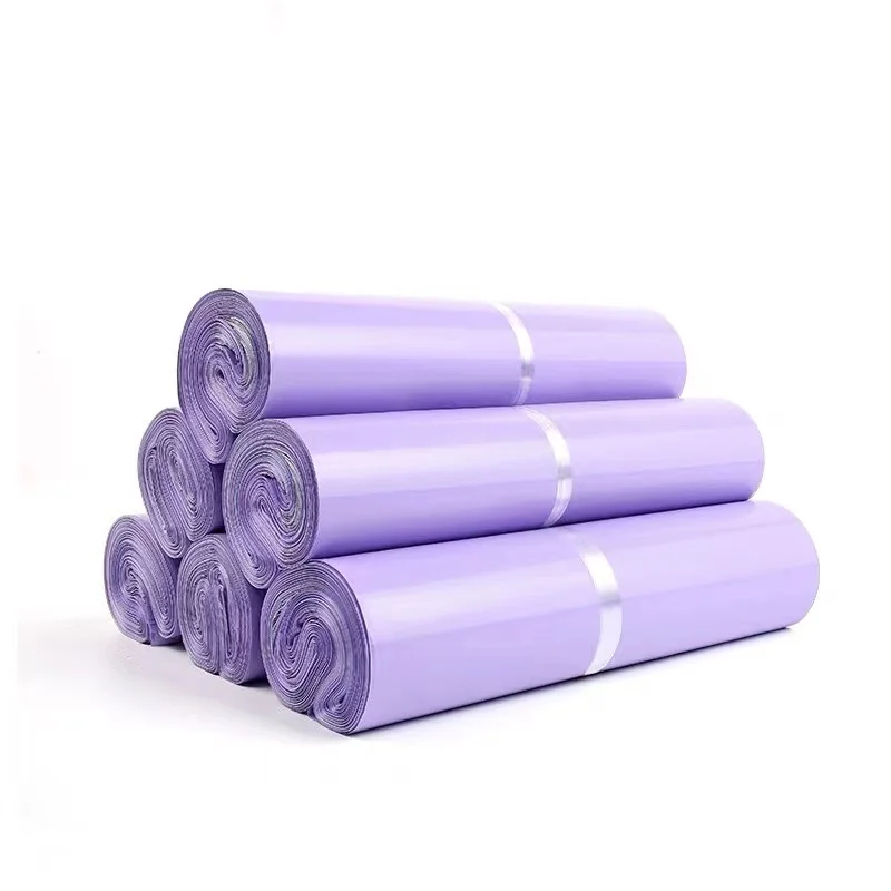 50Pcs/Lot Opaque Pe Plastic Express Envelope Storage Bags Purple Color Mailing Bags Self Adhesive Seal Courier Bag Shipping Bags