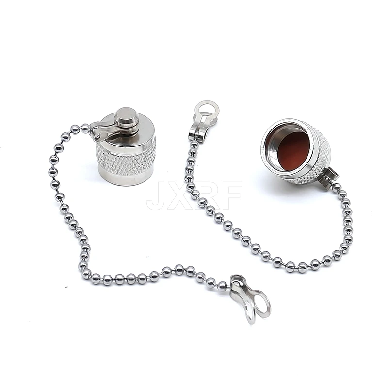 2PCS TNC Female Jack Dust Cap TNC Coax Connector Protective Cover Nicke-Plated RF Plug Accessories for TNC Female Jack Connector
