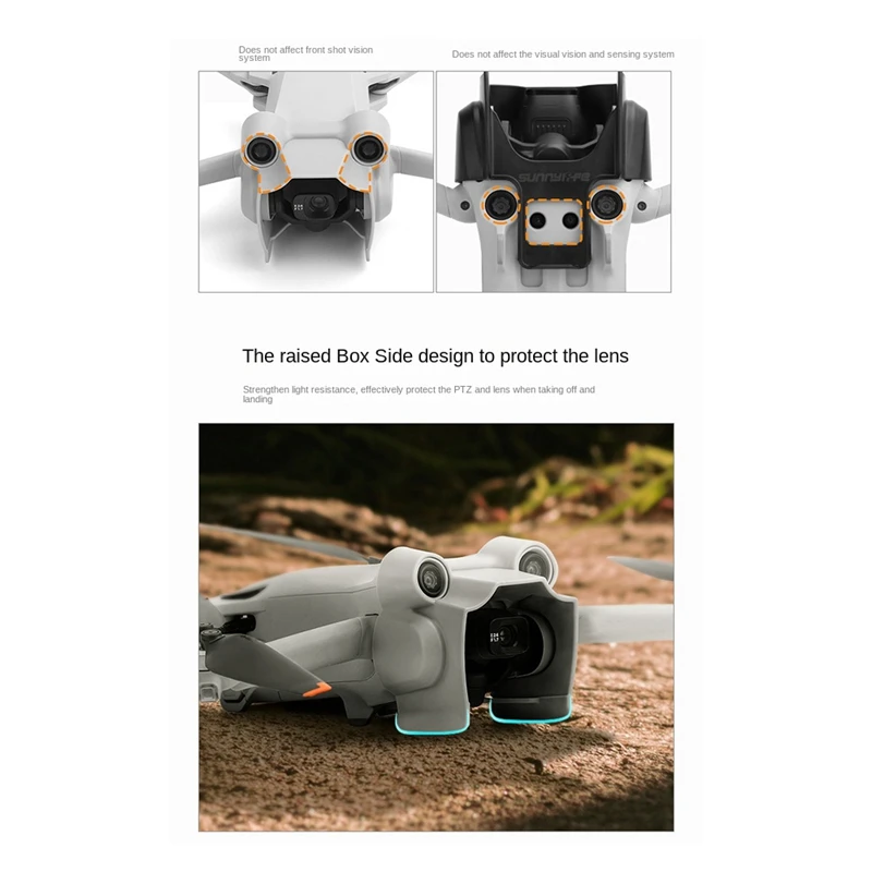 SUNNYLIFE غطاء العدسة ل Mini 3 Pro المضادة للوهج غطاء للعدسات Gimbal غطاء للحماية ظلة Sunhood ملحقات طائرة بدون طيار