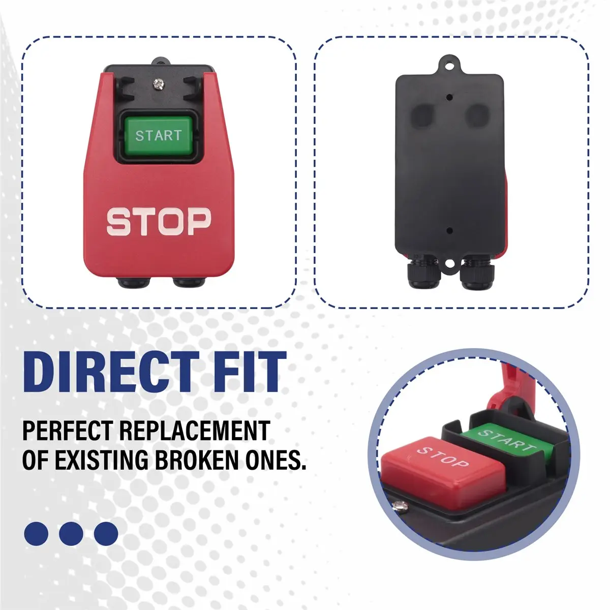 【WSFS】 110/220V Single Phase on/Off Switch,Safety Power Switch with Large Stop Sign Paddle Easy Contact for Power for Table Saw view 5