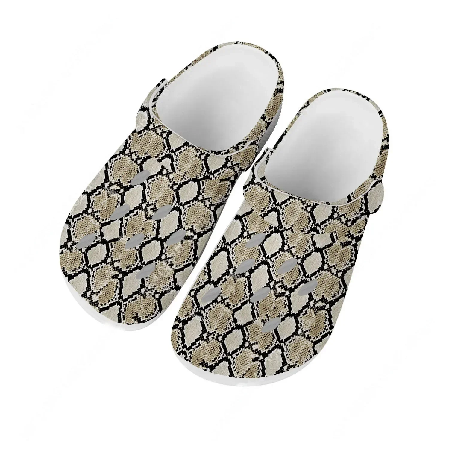 

Сандалии с узором под змеиную кожу для мужчин, женщин и подростков, модные водные туфли, высококачественные дышащие комфортные пляжные тапочки для сада, на заказ