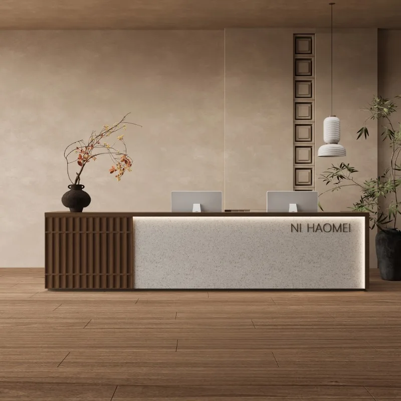 

Clinical Wood Reception Desk Theke Check Out Shop Bench Reception Desk Acrylic Pulpit Podium Empfangs Theke Corner Furniture